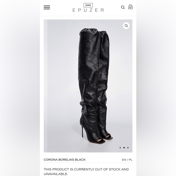 Elegant Black Over-the-Knee Peep-Toe Stiletto Boots. Size 7 - Picture 2 of 13